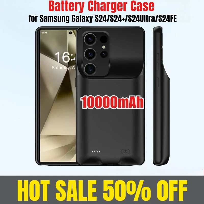حافظة طاقة 10000 مللي أمبير في الساعة لهاتف سامسونج جالاكسي S24/S24+/S24Ultra/S24FE