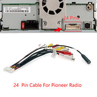24Pin Car Radio Camera Front Sub Rear Mute RCA Cable For Pioneer DMH-W4600NEX W4660NEX WC6600NEX WT7600NEX WT76NEX DMH-WT8600NEX
