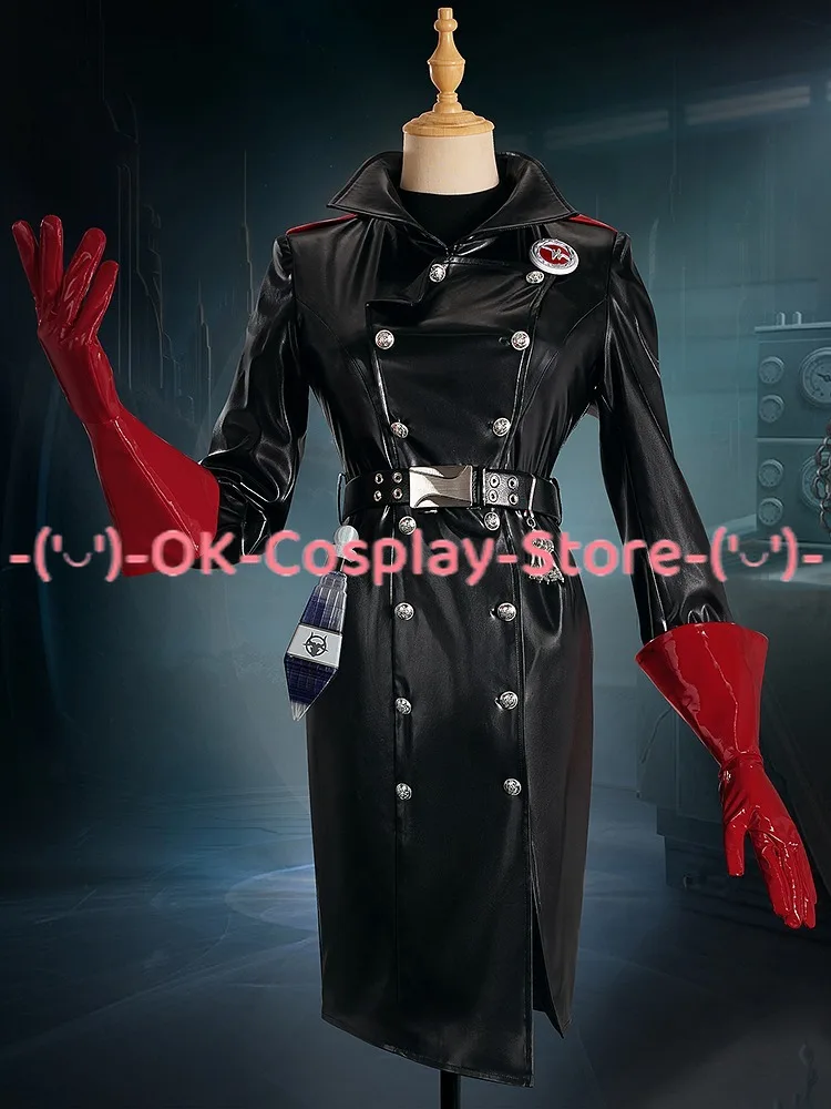 Game Identity V Psychologist Ada Mesmer Cosplay Costume Women Deluxe Black PU Dress Party Suit Halloween Uniforms Custom Made