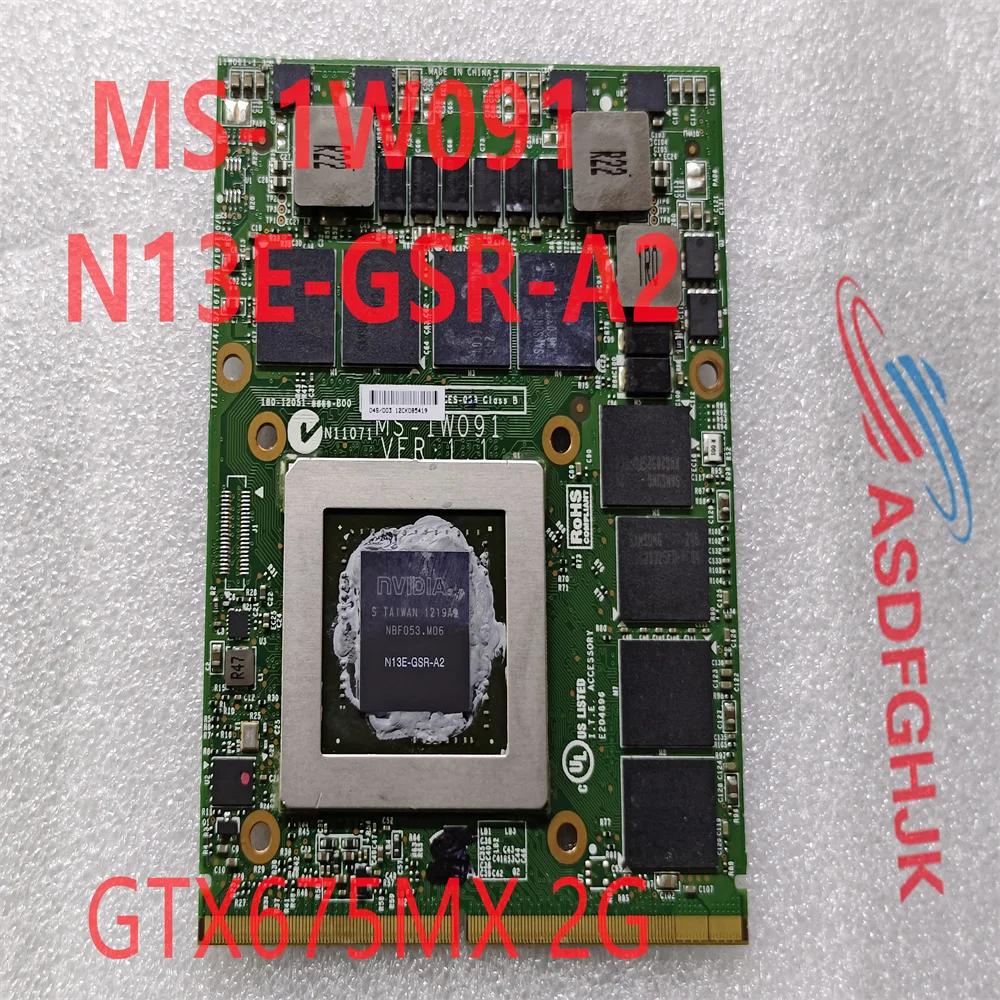 FOR GT683 GT70 GT60 MS-1762 MS-1763 laptop MS-1W091 N13E-GSR-A2 GTX675MX 2G GDDR5 MXM III Graphic video Card