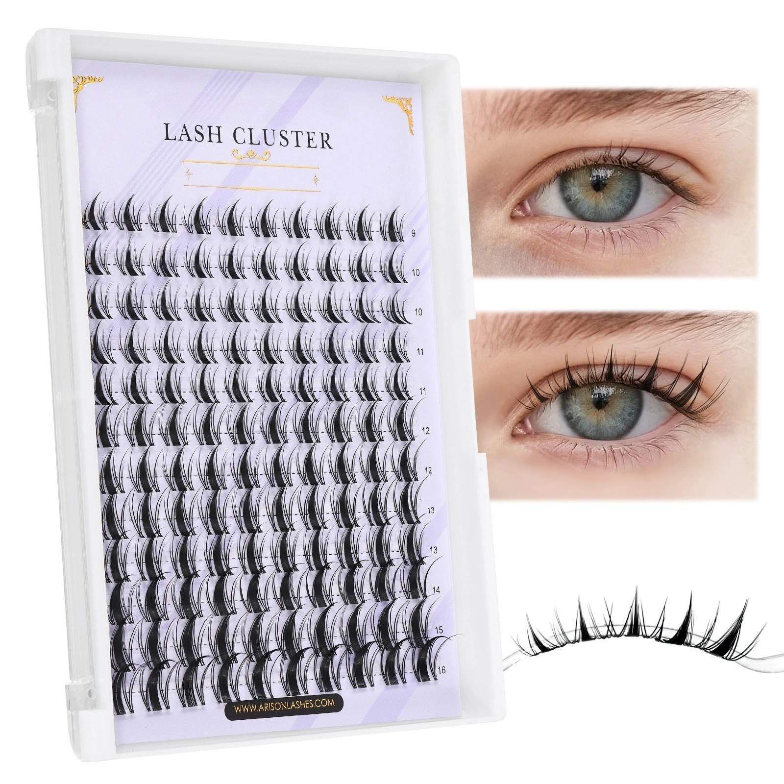 مجموعات الرموش الطبيعية C الضف - مراجعة Eyelash Extension No 9 وسعره