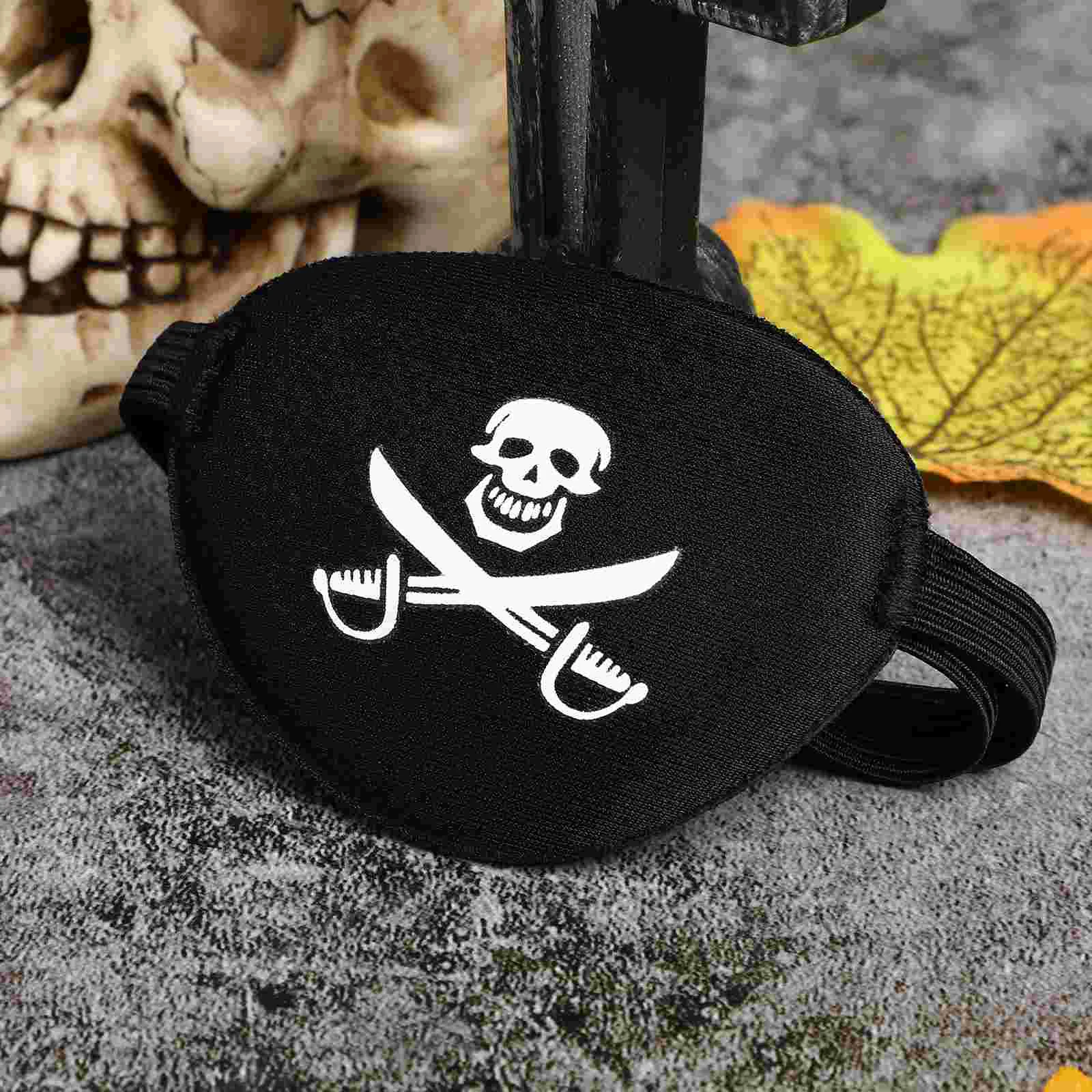 Comfortable Eye Patch Lazy Pirate Dress-up Skull Mask Halloween Costume Accessory Masquerade