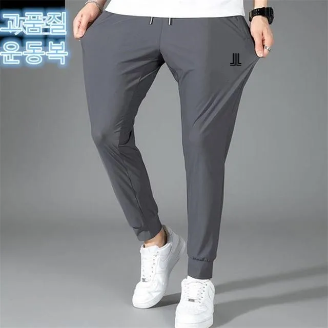 Golf Trousers Men Summer Ice Silk High Elastic Ultra-thin Casual Pants outdoors Running fast dry Man Tennis Golf Wear Sweatpants