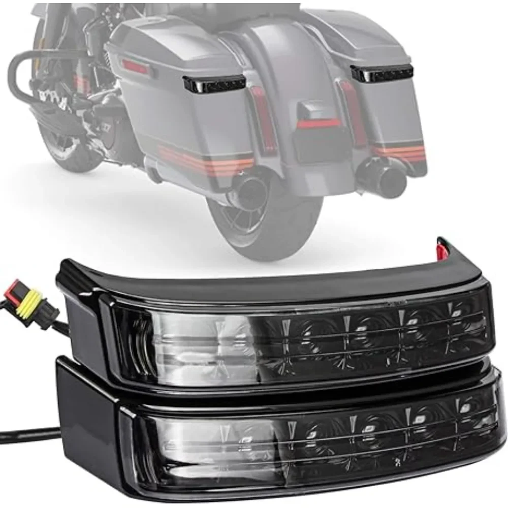 Obudowa sakwy Moto Tail Run Brake Turn Light Lamp LED Len do Harley Touring Street Road Glide CVO Electra Ultra 2014-2022