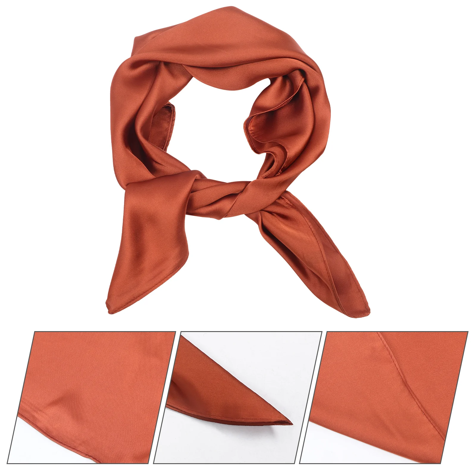 Einfarbiger Seidenschal, 100 x 100 cm, eleganter Halstuch für Damen, schlichtes, schickes Accessoire, Party, Hochzeit, Reisen, Geschenkauswahl