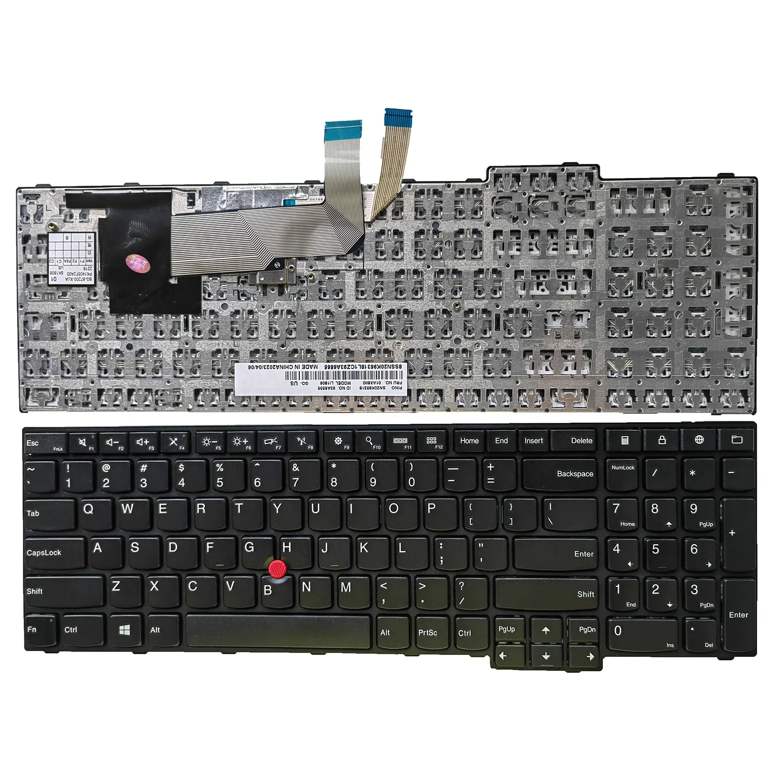 Teclado de layout americano de substituição para laptop para Lenovo Thinkpad E550 E550C E555 E560 E560C E560P E565