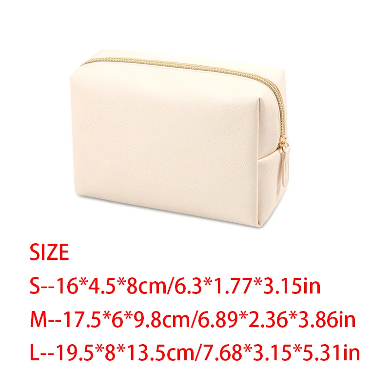 PU Leather Portable Toiletry Bags Waterproof Travel Make Up Bags for Women Small Medium Large Cosmetic Organizer Bags