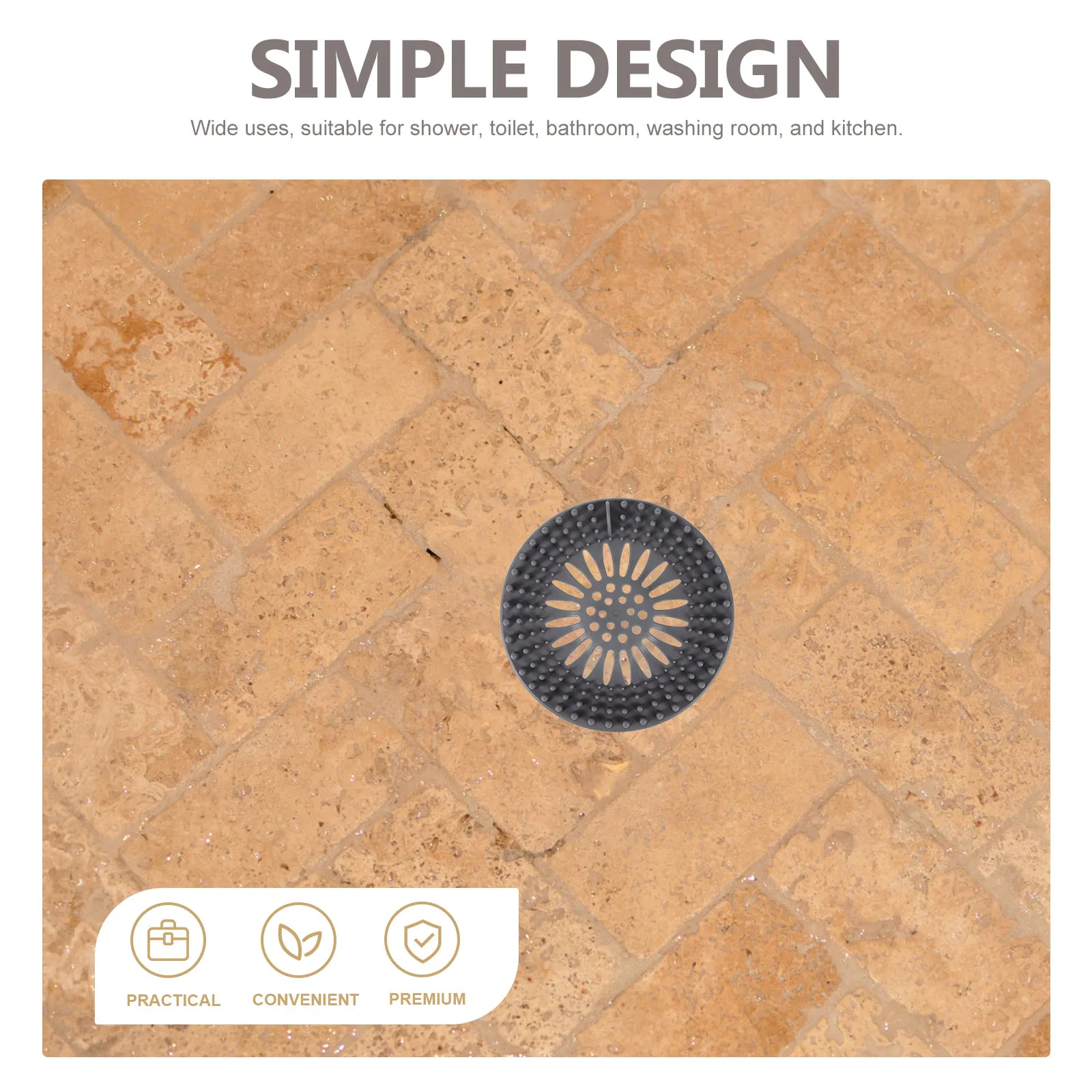 

10pcs Drain Hair Stopper Floor Drain Cover Anti-Clogging Odor Proof Debris Filter For Bathroom Kitchen Shower Bathtub Garage