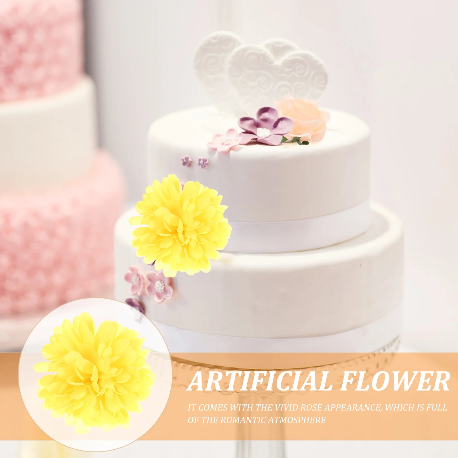 

10Pcs Faux Marigold Ornaments Lifelike Fake Flowers for Photography Decor Bridal Bouquet Home Garden Decoration Flower Prop