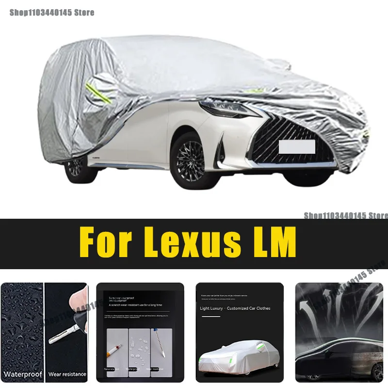 

Full Car Covers Outdoor Sun UV Protection Dust Rain Snow Oxford cover Protective For Lexus LM Accessories car umbrella