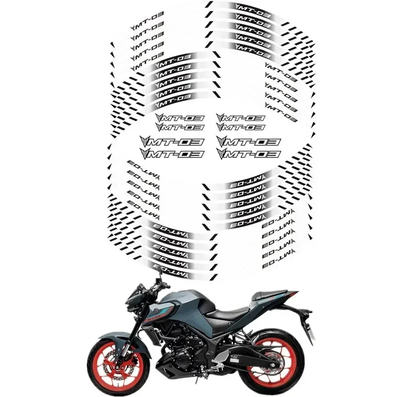 For YAMAHA MT-03 MT 03 MT03 Motorcycle Parts Contour Wheel Decoration Decal Sticker - 1 Motor