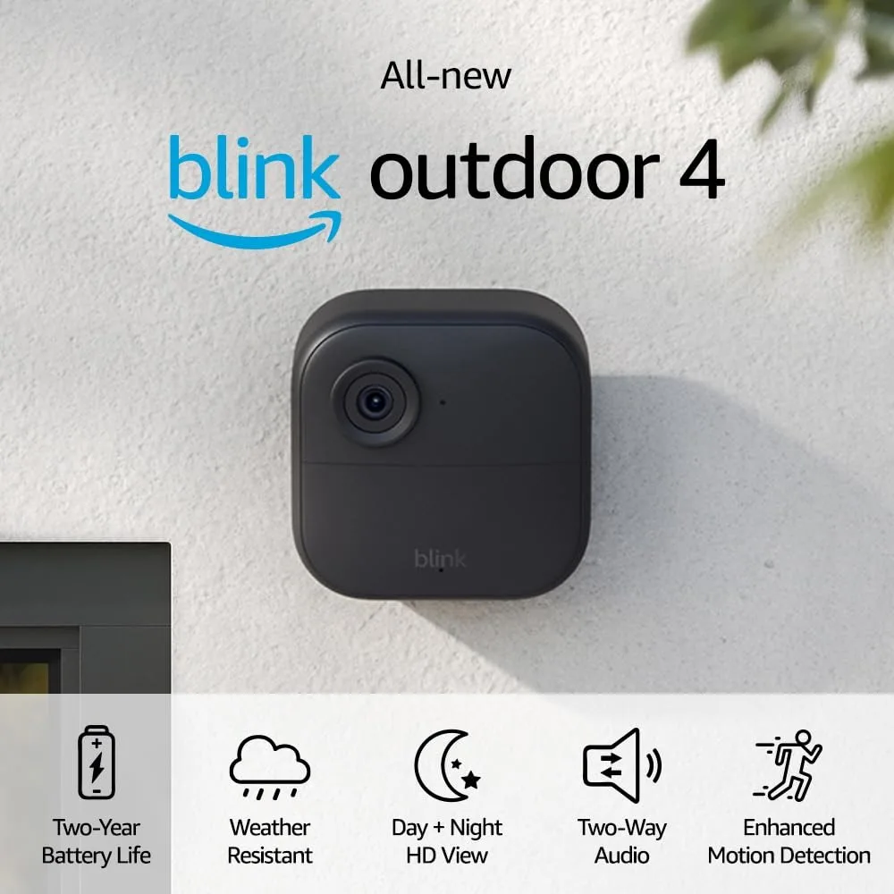 

All-New Blink Outdoor 4 (4th Gen) – Wire-free smart security camera, two-year battery life, two-way audio – 8 camera system