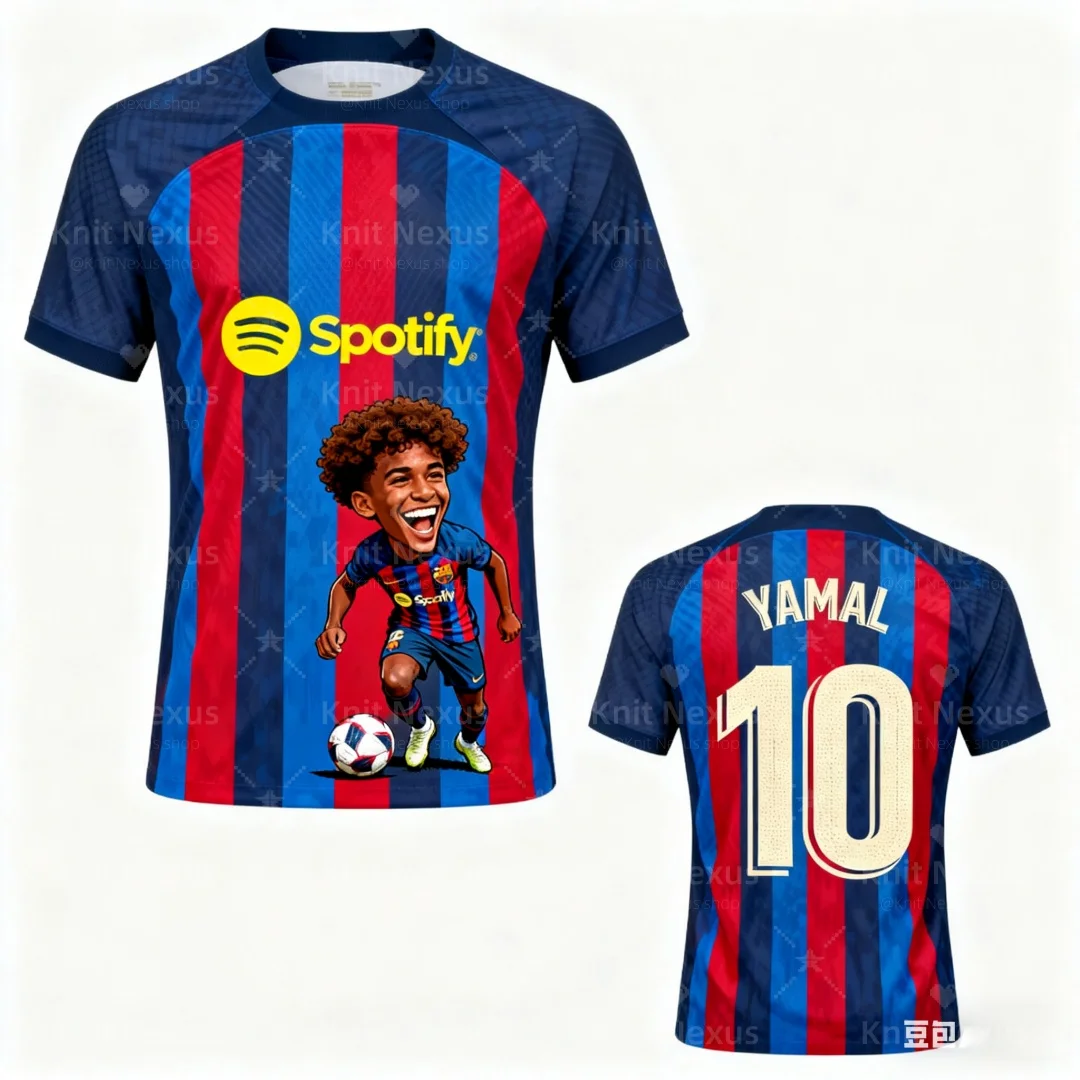 

Yamal No. 10 football jersey Spanish football jersey 3d Printing Summer Sports Dry Quickly Men's T-Shirt Children's Clothing Tee