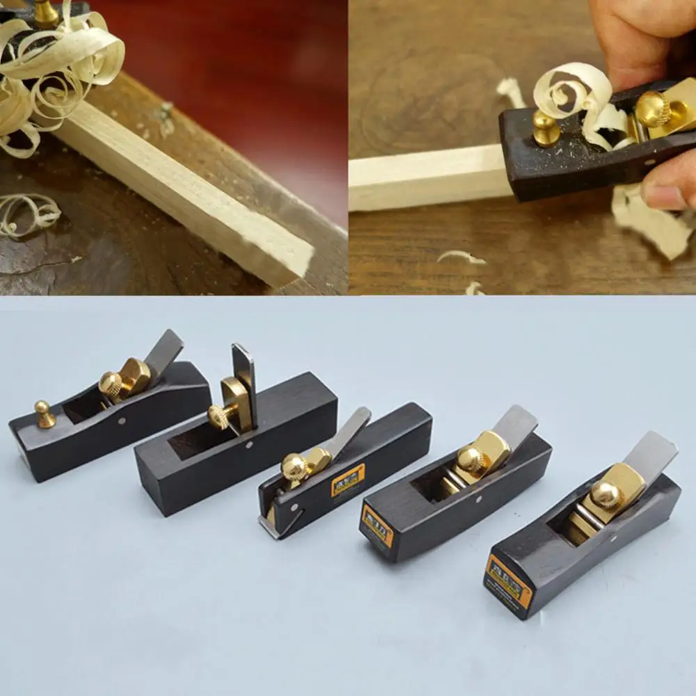 Set da 5 pezzi Mini aerei manuali fai-da-te Carpenteria Falegname in ebano Strumenti per la lavorazione del legno