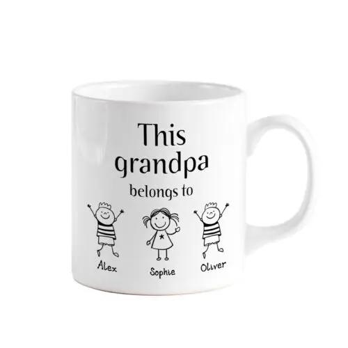 

This grandpa belongs to mug with grandchildren names, Children drawing, Persona