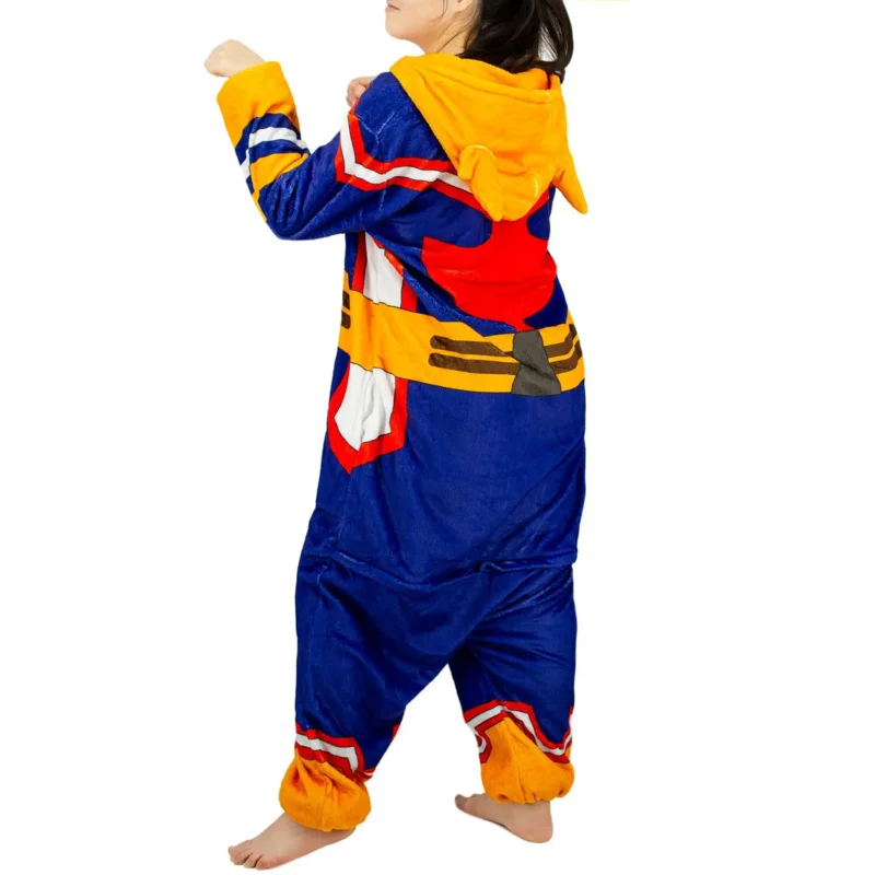2025 New My Hero Academia All Might 코스프레 의상 목욕 가운 블루 점프 슈트 Anime Pajamas ly99