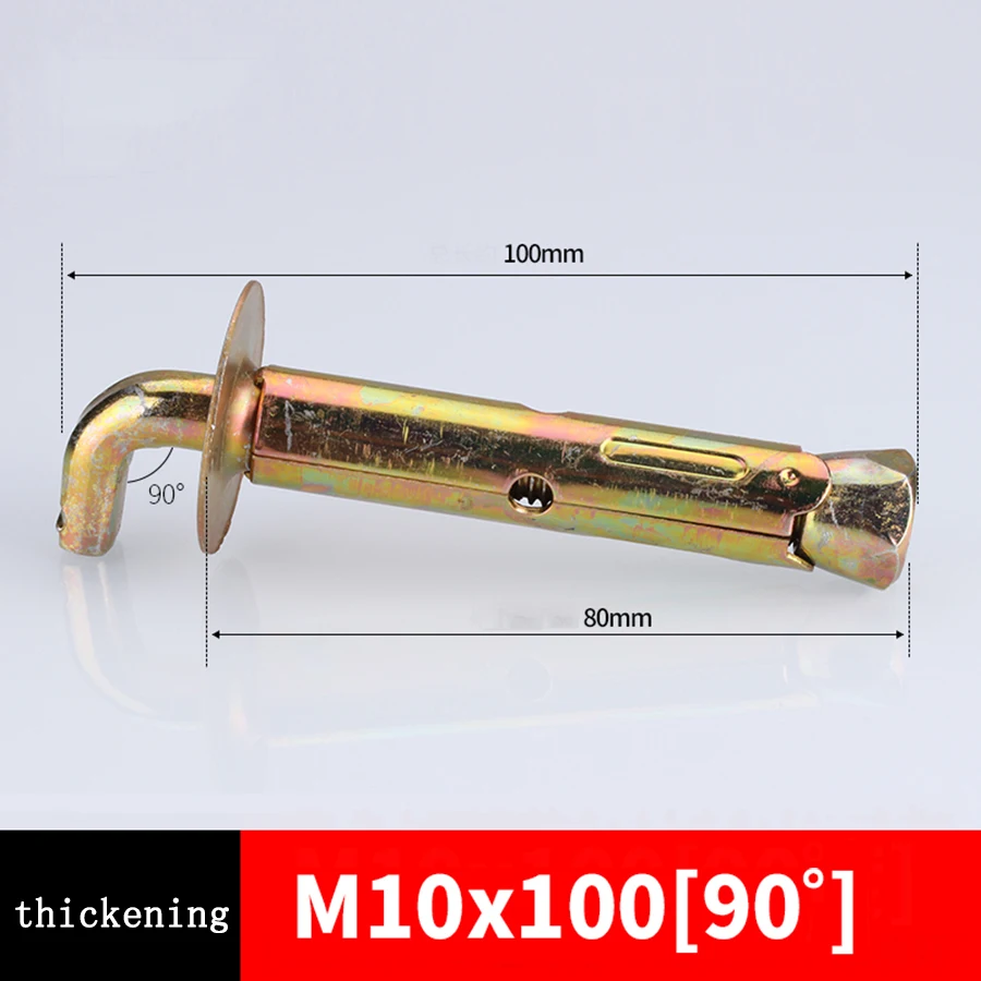 Thickened Wall Hook Fixing Bolt Expansion Hook Expansion Screw M10x100 / 120 / 160 For Electric Water Heater