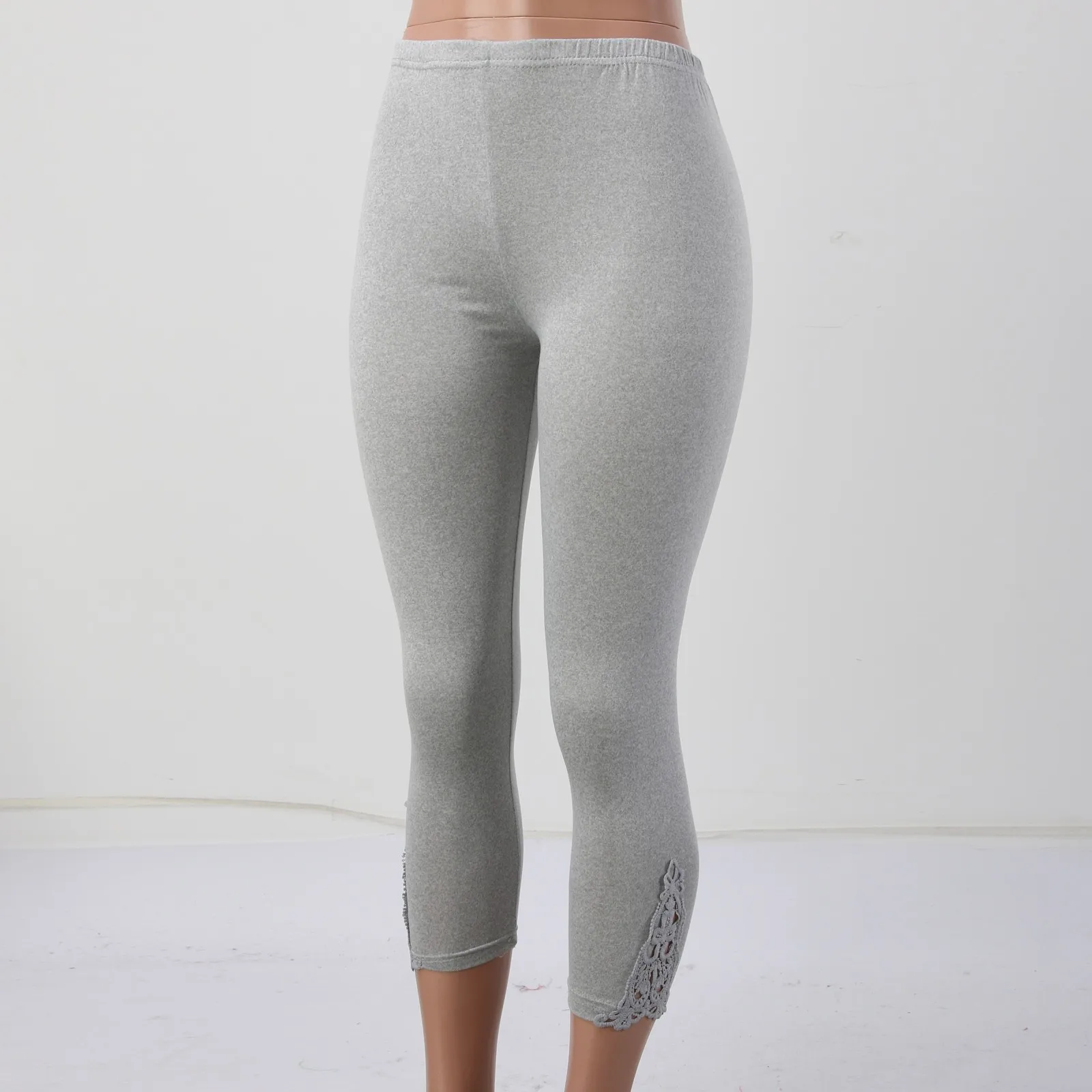 Frauen lange Hosen Spitze hoch taillierte schlanke dehnbare vielseitige Frühling Herbst kurze Hosen Leggings Sommer Reithosen Pantalones