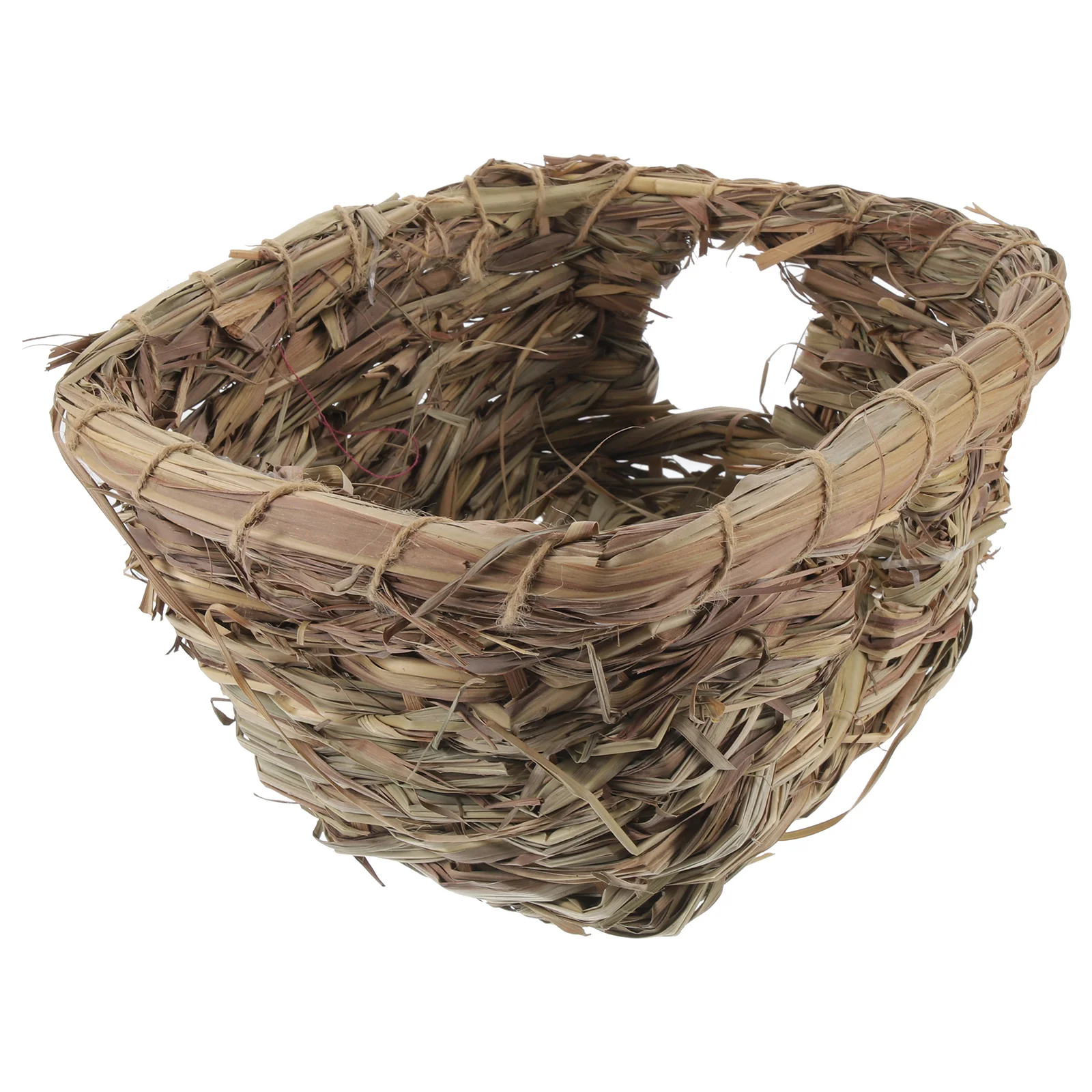 

1Pcs Grass Woven Pet Nest Hand-Woven Comfortable Warm Small Pet House Rabbit Hamster Guinea Pig Small Animal Supplies