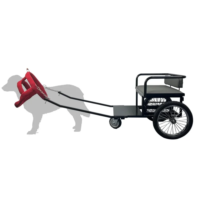 

2026 New：Cart Dog to Pull with 26In Width Soft - Pulling Cart with 16In Wheel and Footrest 330LBS Weight Capacity Come