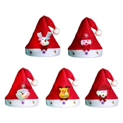 Holiday Decor LED Light up Christmas Hats Eye Catching Led Flashing Plush Hat