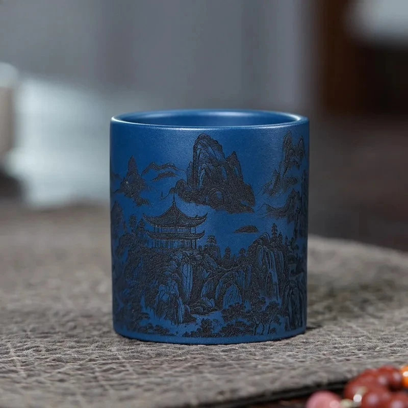 170ml Yixing Zisha Landscape Teacup Elegant Tea Bowl Jug Tea-tasting Meditation Cup Jianzhan Master Cups Teaware Collection Gift
