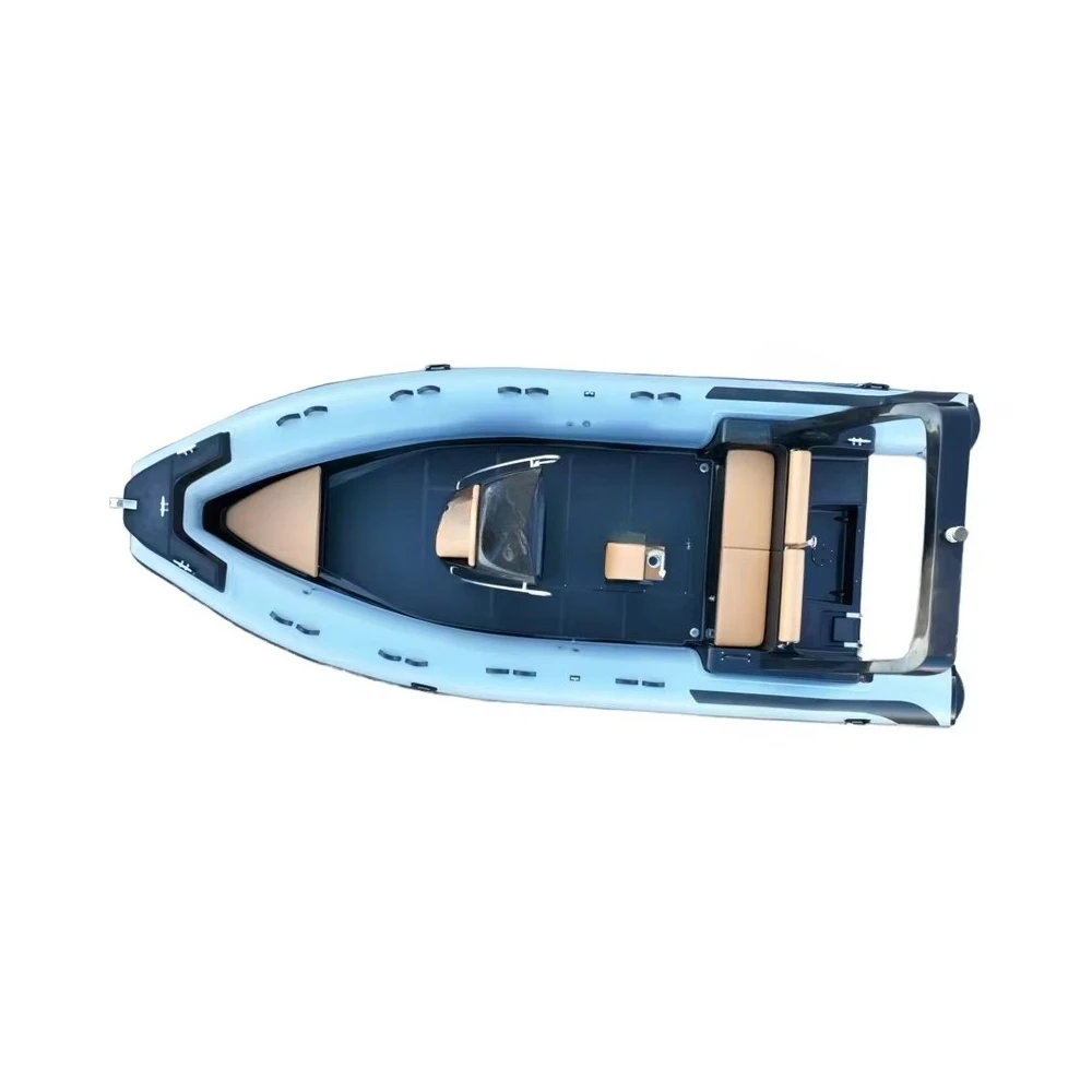 CE 23ft 7m Patrol PVC Hypalon Semi Rigid Hull Inflatable Rib Boat with 200HP Motor