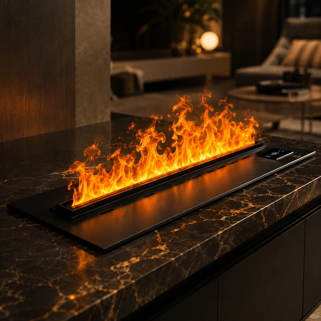 Smart 3D Flame Steam Fireplace Realistic Flame Fireplace Cassette with Realistic Mist Flame for Hotels and Wellness Spaces