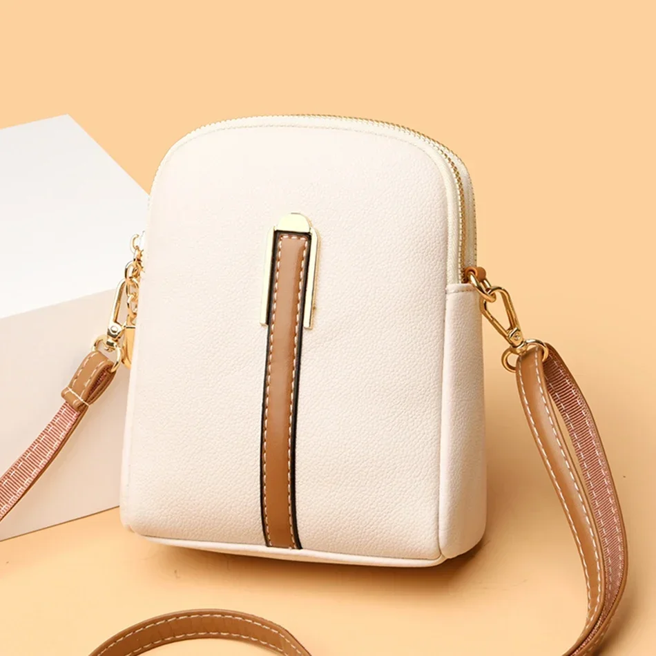 2024 New Designer Female  Phone Bag Small Shoulder Bag High Quality Leather Crossbody Bags for Women Fashion Purse Messenger Bag