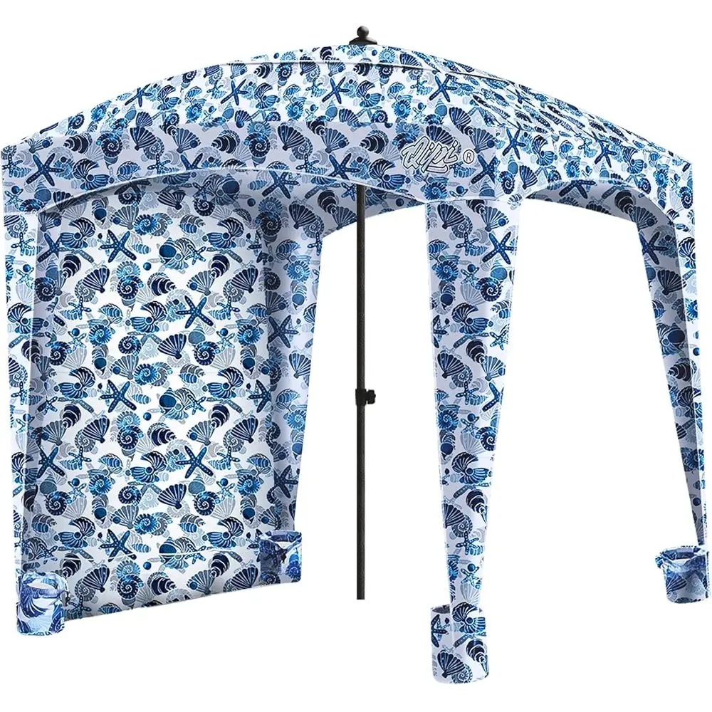 

Beach Cabana - Easy To Set Up Canopy, Waterproof, Portable 6' X 6' Beach Shelter, Luded Side Wall, Shade With Upf 50+ Uv