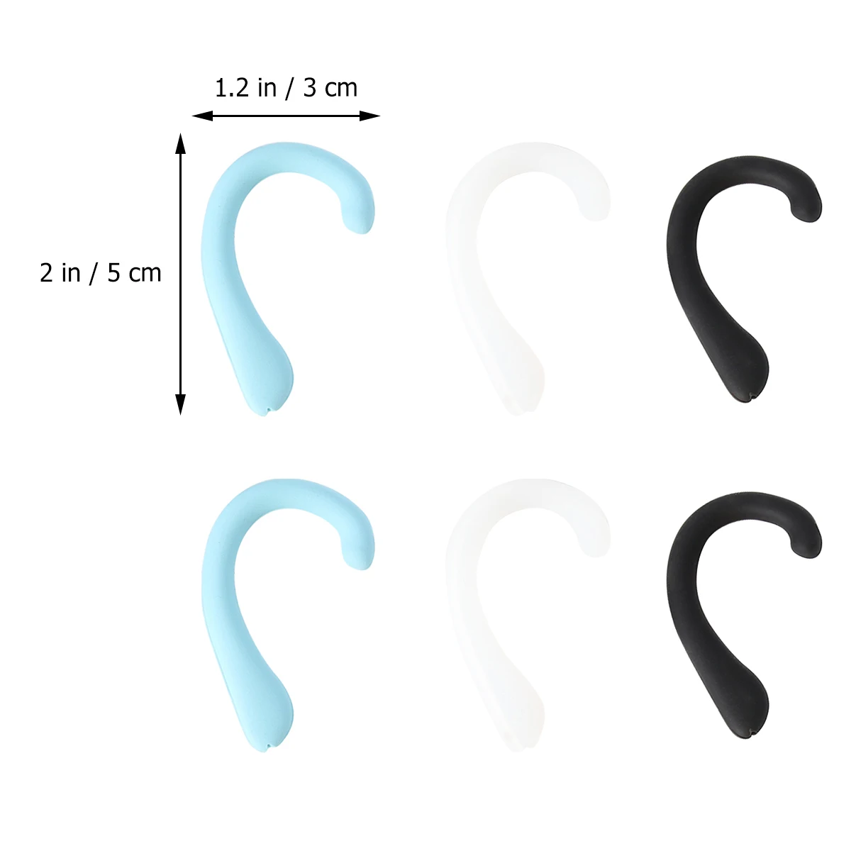 3 Pairs Anti-lear Silicone Earloop Durable Universal Hook Child Cushions Ear Protection Accessories Headphone Covers