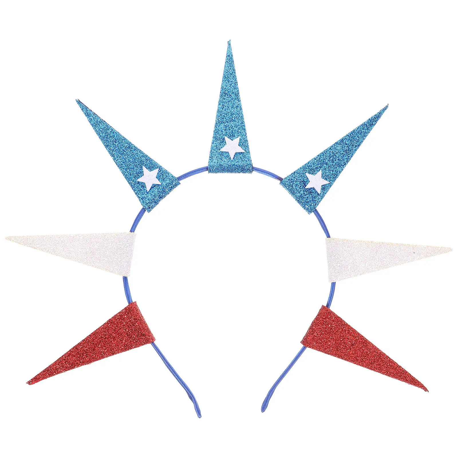 

Shiny Glitter Star Hair Hoop for 4Th July Independence Day Celebration Patriotic Party Decor Headband Costume Prop Festival Wear