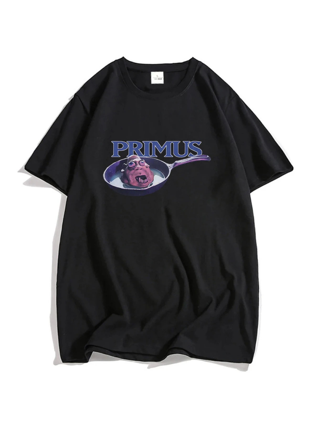 PRIMUS Frizzle Fry Retro Pattern Print Men's Casual T-Shirt Loose Fit, Casual, Unisex Streetwear Shirt shirts for men