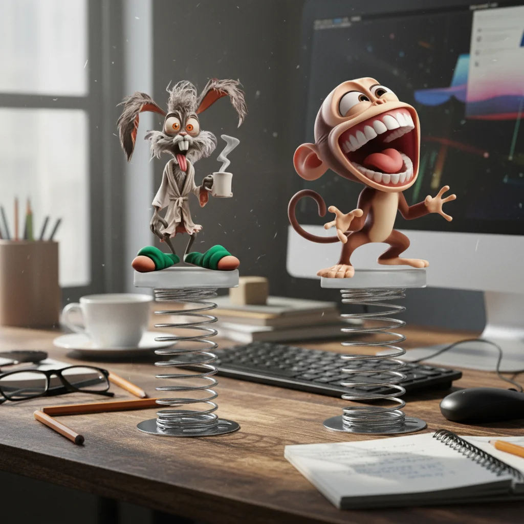 Big Mouth Monkey Acrylic Car Ornament Spring Shake Ornament For Bicycle Car Center Console Desktop Decoration Car Interior Acces