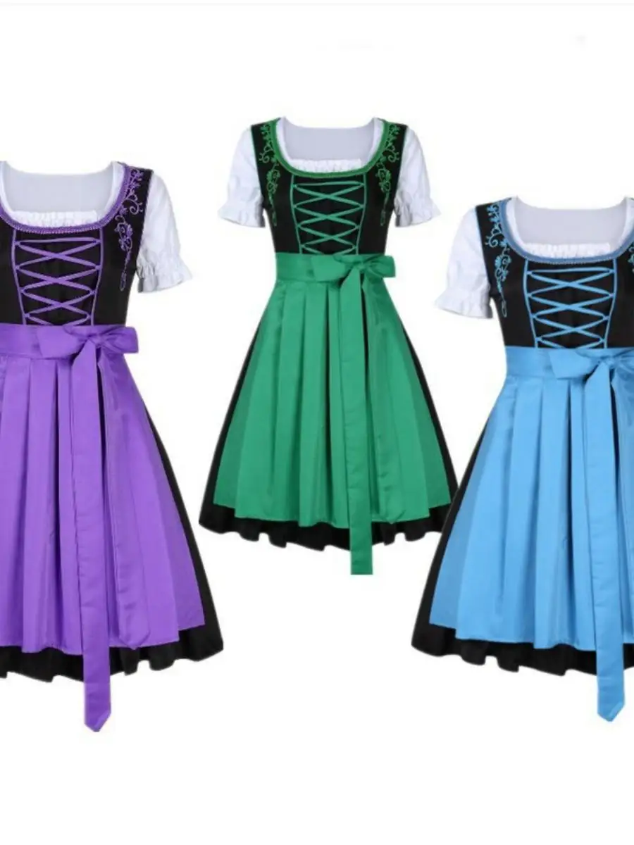 

Новинка 2024, женский костюм для баварского национального фестиваля пива на Хэллоуин, одежда для выступлений в баре, этническая сценическая одежда