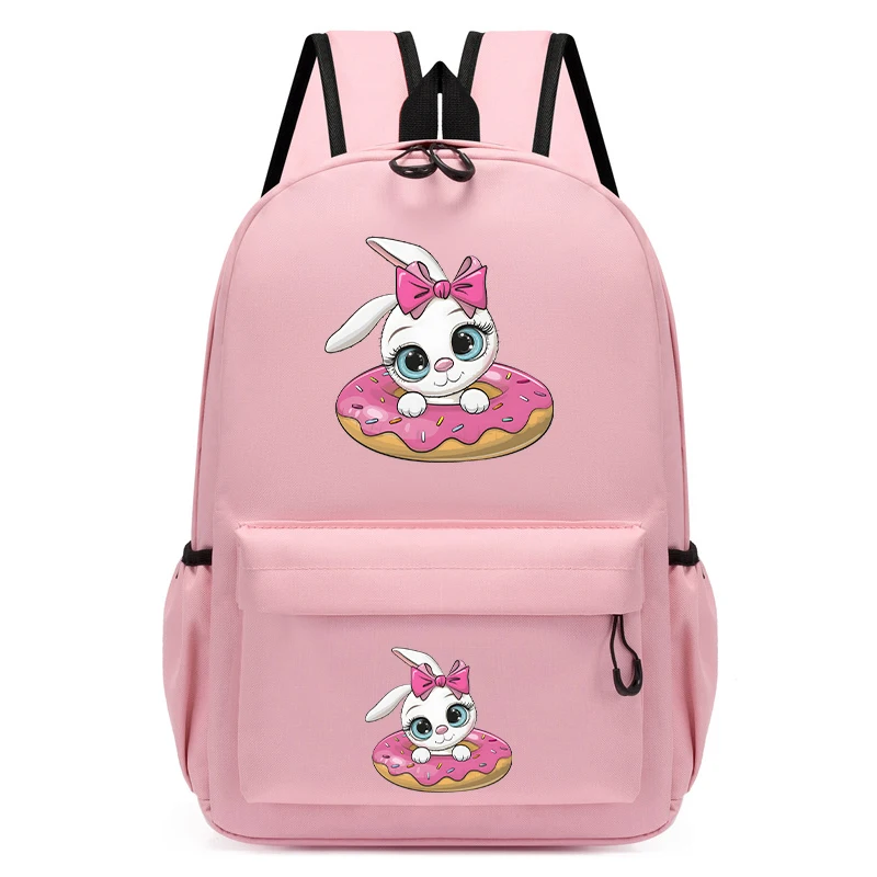 Mochila escolar Sacos para crianças Coelho dos desenhos animados, Anime Bookbag, Animais Kawaii, Mochila fofa para crianças, Meninas