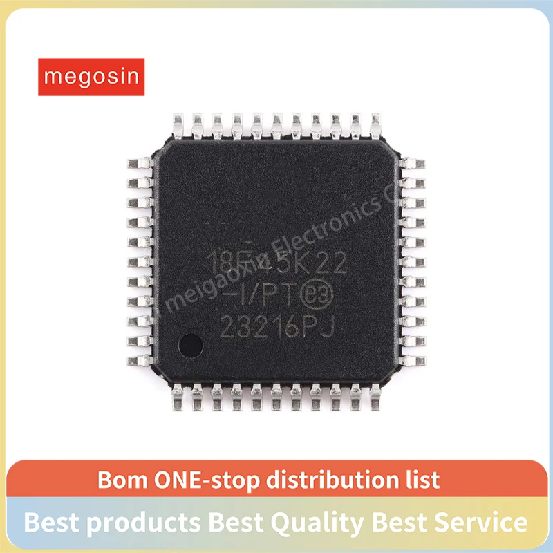 1PCS/LOT PIC18F45K22-I/PT PIC18F45K22 18F45K22 QFP44 Microcontrol chip in stock