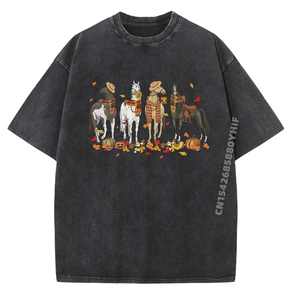 

Осенняя лошадь, День Благодарения, лошадь, осенние листья, западные лошади, черные графические футболки, мужская футболка с принтом, стираная рубашка