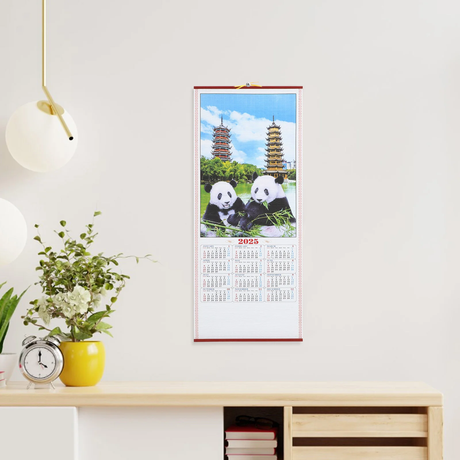 

Wall Calendar Monthly Delicate Hook Clear Printed Hanging Paper Room Daily Use Office