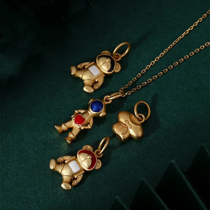 Luxury Gold Color Plated Brass Crab Duck Panda Charms Pendants High Quality Copper DIY Necklace Bracelet Jewelry Accessories