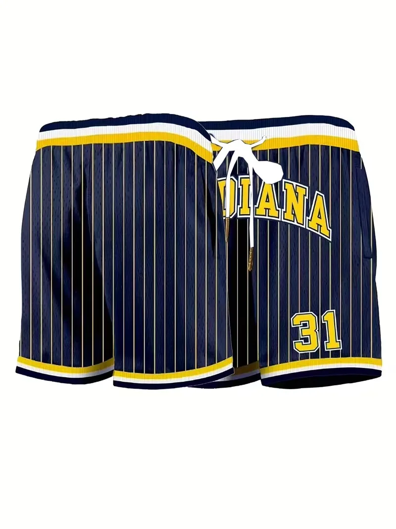 Fashion Basketball Shorts No.31 Quick Dry Athletic Shorts Y2K Oversized Leisure Suitable for Fitness Daily Exercise Streetwear