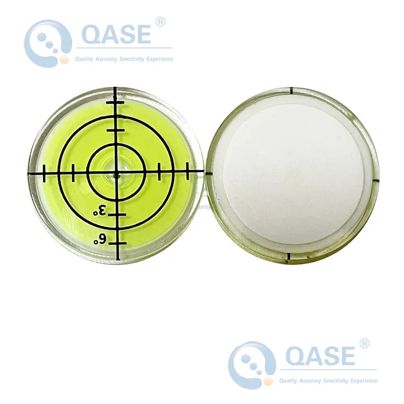 Dia 25mm Plastic Acrylic Round Circular Bubble Level With Adhesive Backing Double-sided Tape Ultra lightweight Leveling Tool