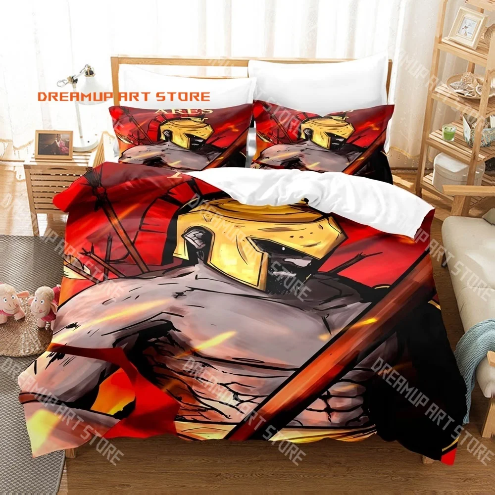 ARES God of War Greek Mythology Fans Bedding Set Single Twin Full Queen King Size Bed Set Adult Kid Bedroom Duvetcover Set