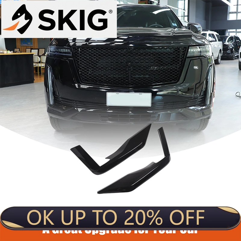 

For Cadillac Escalade 2021 2022 2023 ABS Black Front Daytime Running Light Under Trim Strip Exterior Modification Accessories