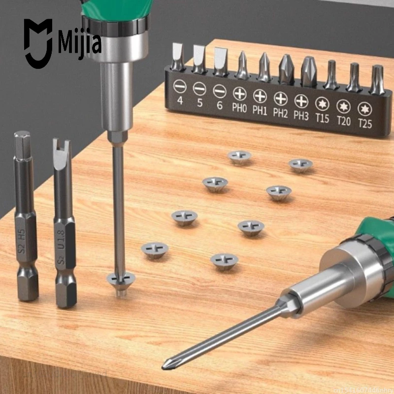 Mijia Baolian Ratchet Screwdriver Multi-function Handle Bit Socket Rotary Head Screwdriver Set for Household Use Repair Tools