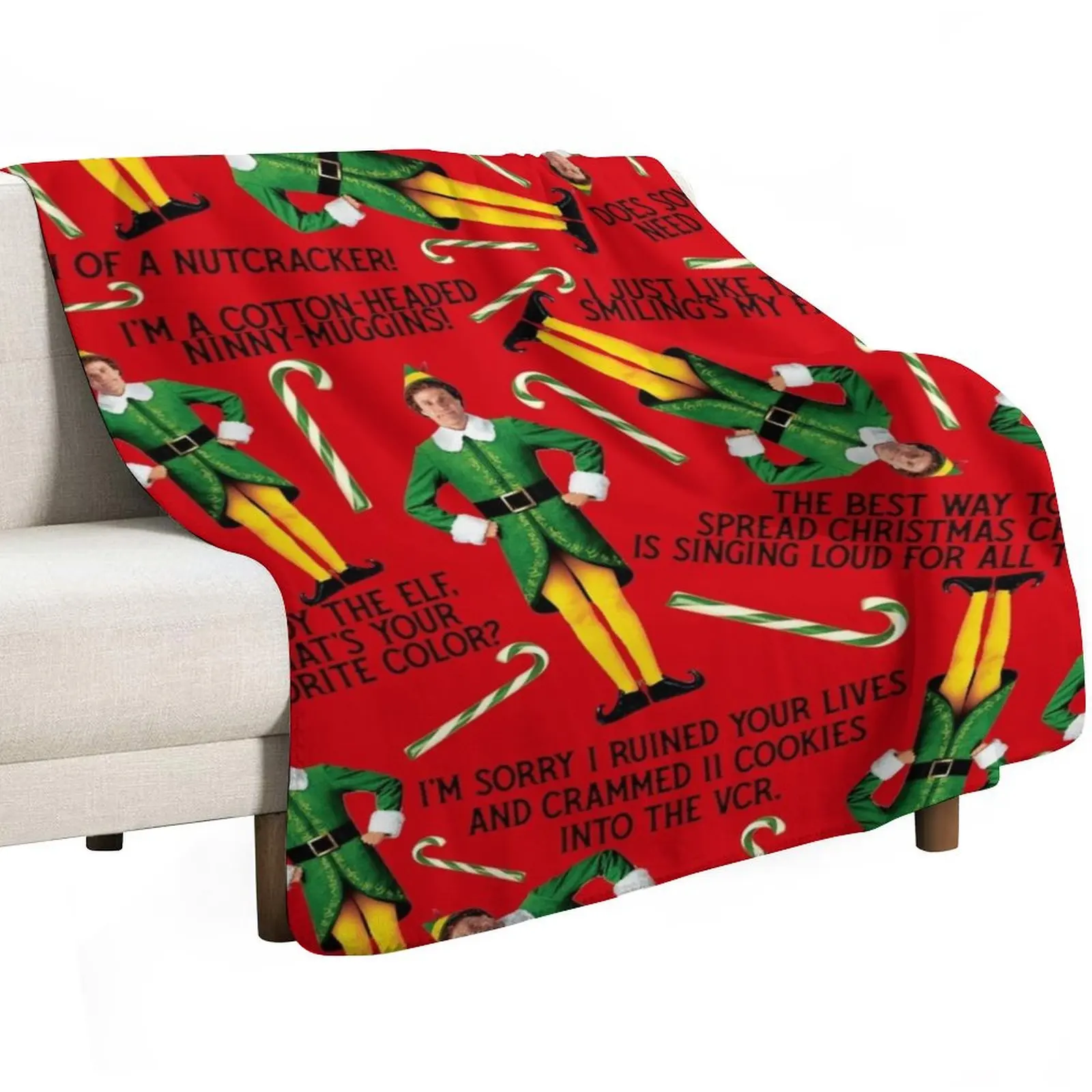 Buddy the Elf Print Throw Blanket Softest Warm Luxury Designer Luxury Thicken christmas gifts anime Blankets