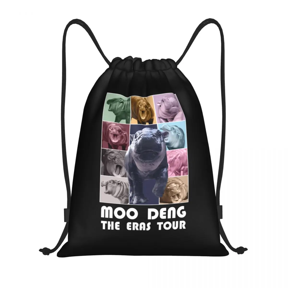 

Пользовательские Moon Deng The Eras Tour Meme Рюкзак на шнурке Сумки для женщин и мужчин Легкий спортивный рюкзак для спортзала Мешки для покупок