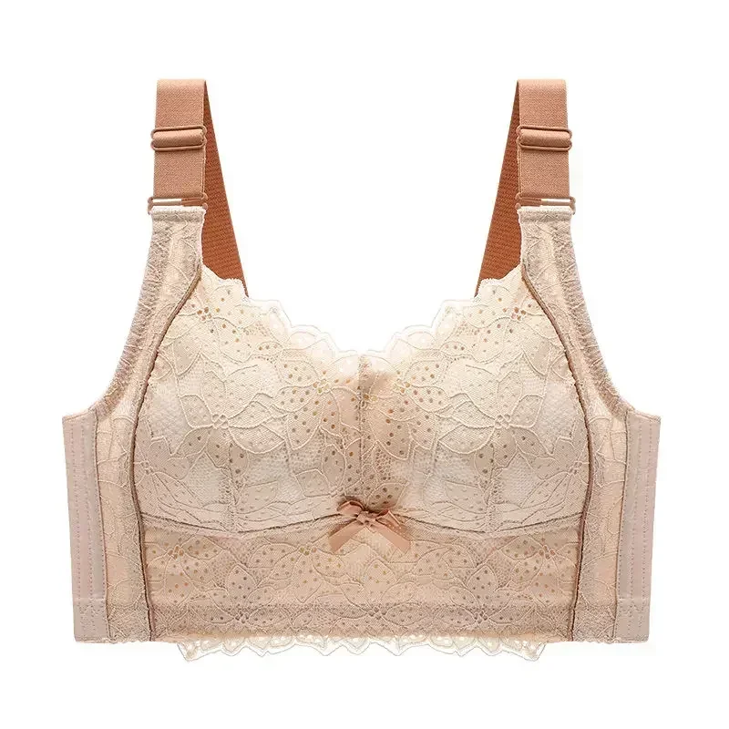 Lace Women's Lingerie Sexy Elegant Pretty Comfortable Women's Suit Breathable Charming Ultra-thin No Steel Ring Women's Bra