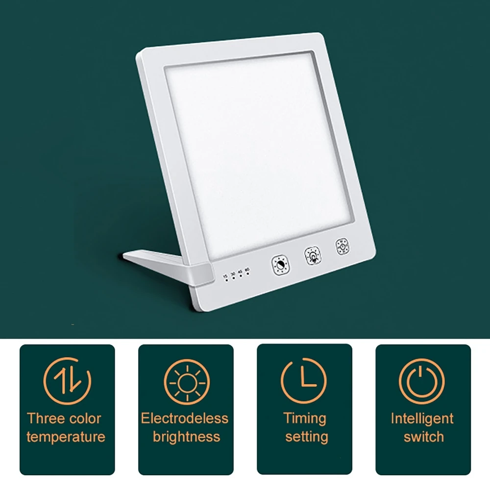 

Лампа для фототерапии с сенсорным управлением, бионический дневной свет, USB светодиодная терапевтическая лампа, 10000 люкс, регулируемые эмоциональные рельефные ночные огни