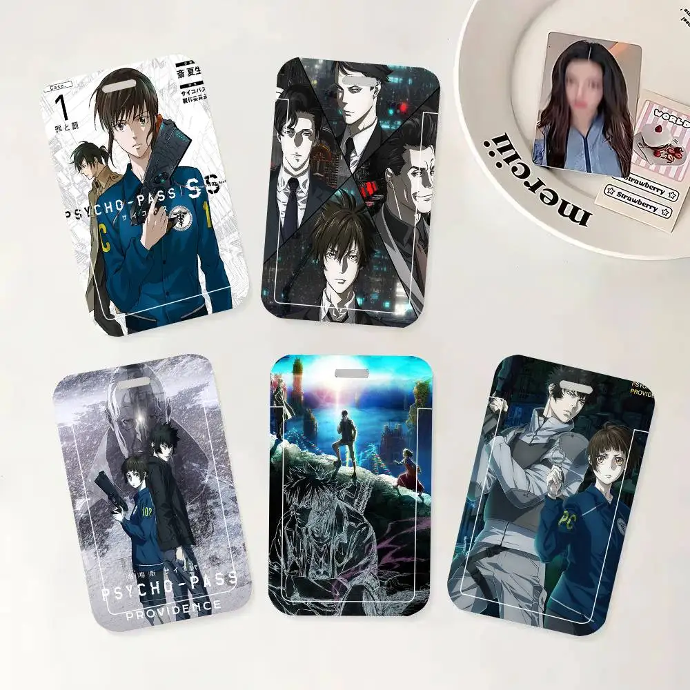 PSYCHO PASS Black Lanyard Card Holders Student Meal Cards And Campus Ids School